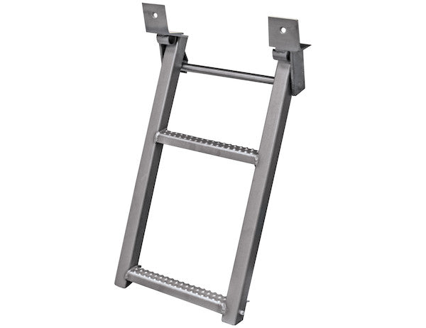 Load image into Gallery viewer, 2-Rung Black Retractable Truck Steps with Nonslip Tread - 17.38 x 30.25 Inch
