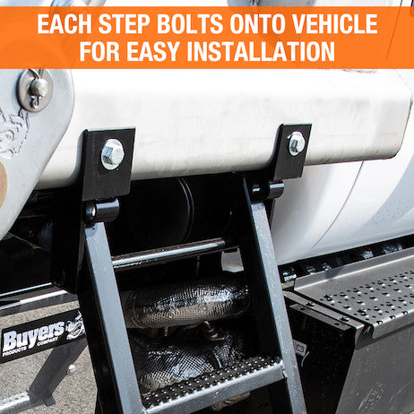 Load image into Gallery viewer, 2-Rung Black Retractable Truck Steps with Nonslip Tread - 17.38 x 30.25 Inch
