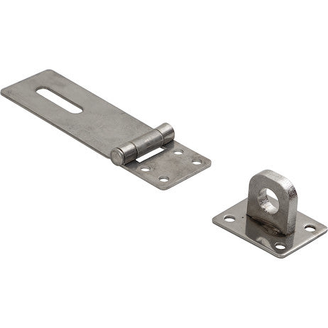 Load image into Gallery viewer, Zinc-Plated Steel Universal Heavy-Duty Hinged Security Hasp, 1.44"W x 4.63"L

