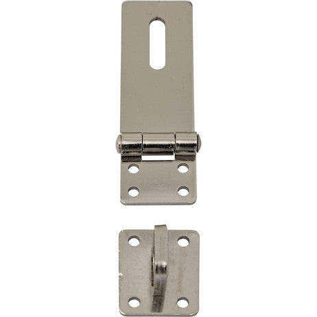 Load image into Gallery viewer, Zinc-Plated Steel Universal Heavy-Duty Hinged Security Hasp, 1.44"W x 4.63"L
