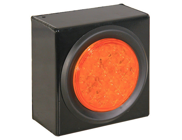 Load image into Gallery viewer, 4 Inch Quad Flash Amber Round Recessed Strobe
