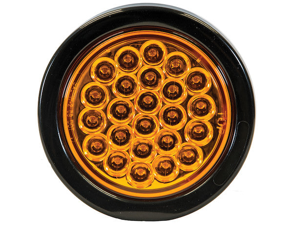 Load image into Gallery viewer, 4 Inch Quad Flash Amber Round Recessed Strobe

