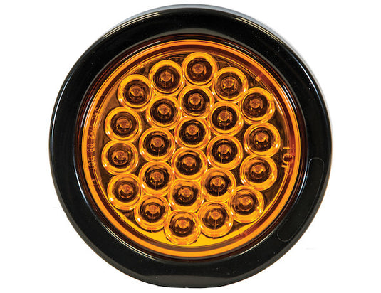 4 Inch Quad Flash Amber Round Recessed Strobe