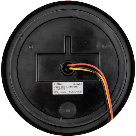 4 Inch Round Recessed Strobe with Amber LEDs and Clear Lens
