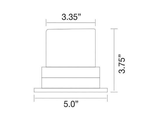 5.1 Inch by 3.8 Inch Incandescent Beacon Strobe Light