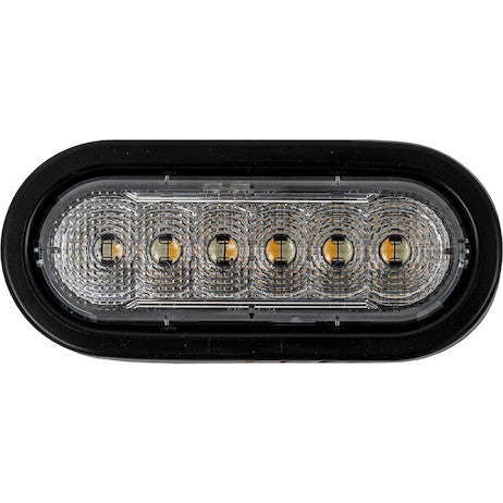 Load image into Gallery viewer, 6 Inch LED Oval Strobe Light with 12 LEDs, Amber/Green, Not Heated
