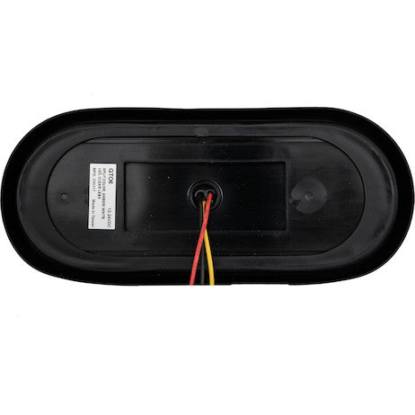 Load image into Gallery viewer, 6 Inch LED Oval Strobe Light with Amber/Clear LEDs and Clear Lens
