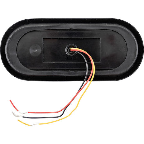 Load image into Gallery viewer, 6 Inch LED Oval Strobe Light with Amber LEDs and Clear Lens
