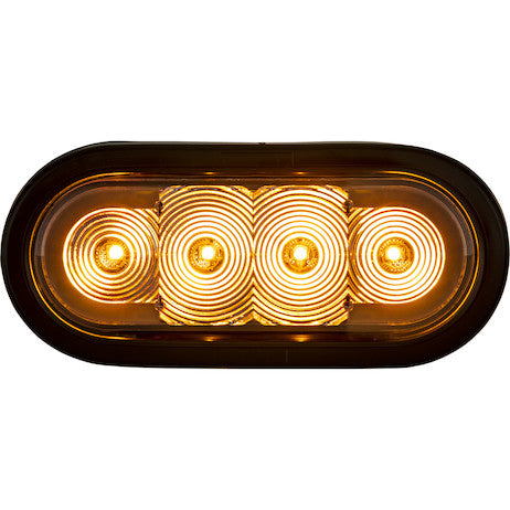 Load image into Gallery viewer, 6 Inch LED Oval Strobe Light with Blue LEDs and Clear Lens
