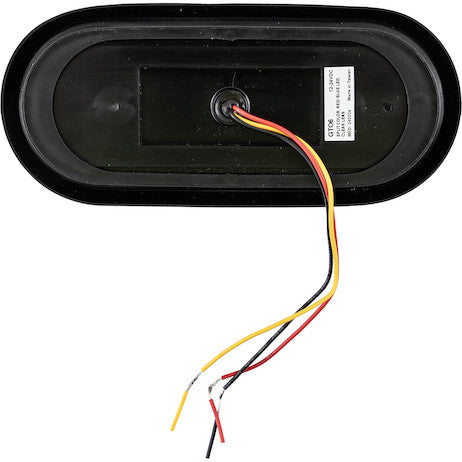 6 Inch LED Oval Strobe Light with Red/Blue LEDs and Clear Lens