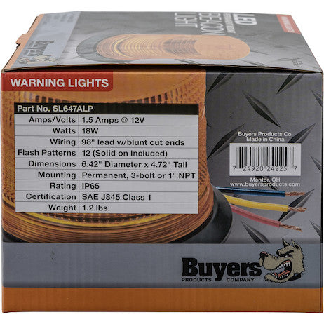 Class 1 4.6 Inch Tall LED Amber Beacon Light