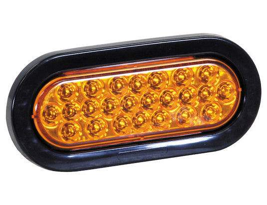 6 Inch Clear Oval Recessed Strobe Light With 24 LED