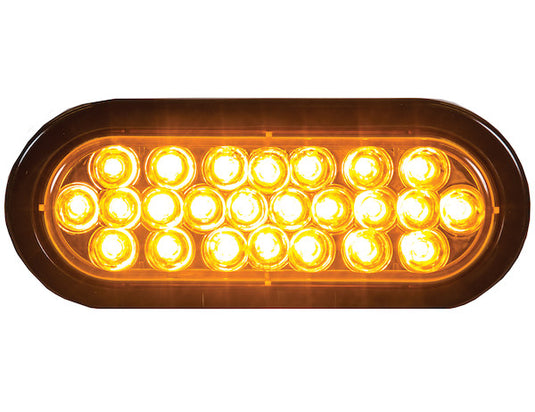 6 Inch Clear Oval Recessed Strobe Light With 24 LED