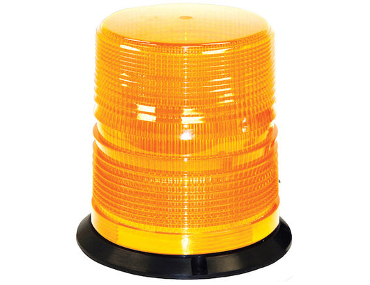 6.5 Inch by 6.5 Inch Amber LED Beacon Light With Tall Lens