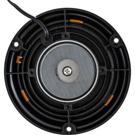 6.5 Inch by 6.5 Inch Amber LED Beacon Light With Tall Lens (Magnetic Mount with 10 Foot Auxiliary Power Cord)