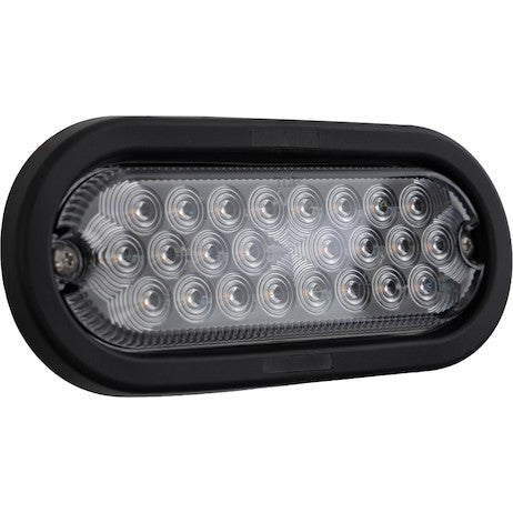 6 Inch Quad Flash Oval Recessed Strobe Light - Amber