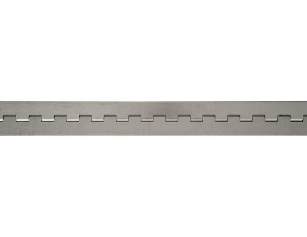 Load image into Gallery viewer, Stainless Continuous Hinge .062 x 72 Inch Long with 1/8 Pin and 1.5 Open Width
