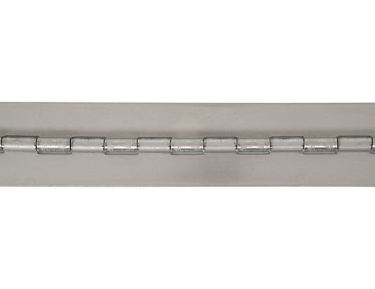 Stainless Continuous Hinge .062 x 72 Inch Long with 1/8 Pin and 1.5 Open Width