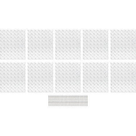 Load image into Gallery viewer, Aluminum Diamond Tread Splash Guards 10x12 Inch
