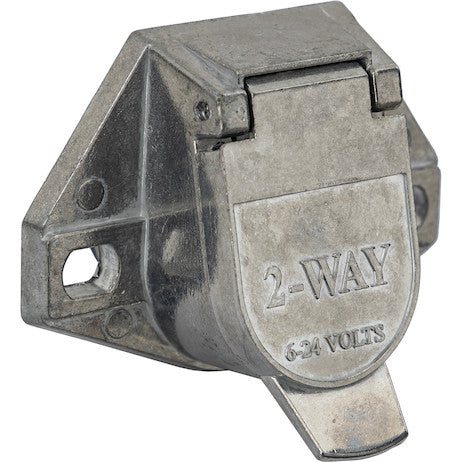 Load image into Gallery viewer, 2-Way Die-Cast Zinc Trailer Connector -Truck Side - Horizontal Pin Arrangement
