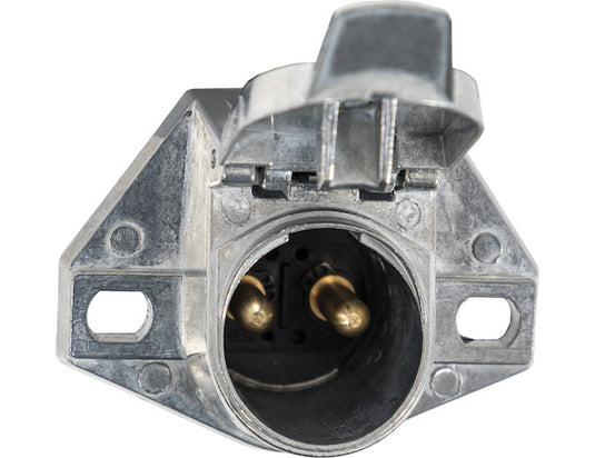 2-Way Die-Cast Zinc Trailer Connector -Truck Side - Horizontal Pin Arrangement