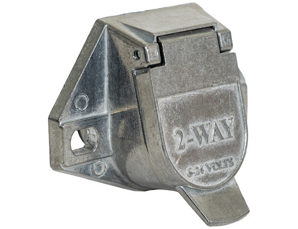 Load image into Gallery viewer, 2-Way Die-Cast Zinc Trailer Connector -Truck Side - Vertical Pin Arrangement
