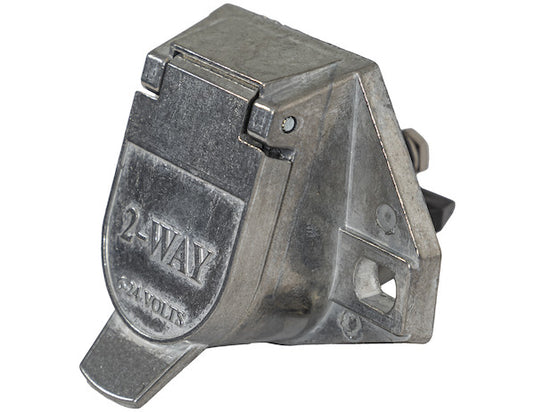 2-Way Die-Cast Zinc Trailer Connector -Truck Side - Vertical Pin Arrangement