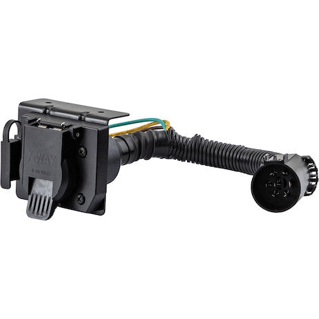 7-Way Dual-Plug OEM Trailer Connector with 8 Inch Prewired Cable