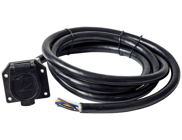 Load image into Gallery viewer, 7-Way Truck Side Flat Pin Trailer Connector

