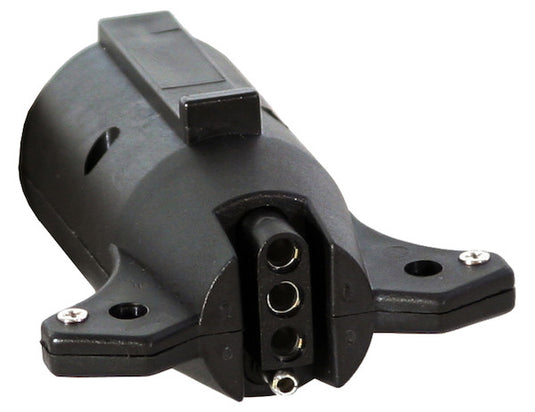 7-Way Flat to 4-Flat Plastic Trailer Connector Adapter