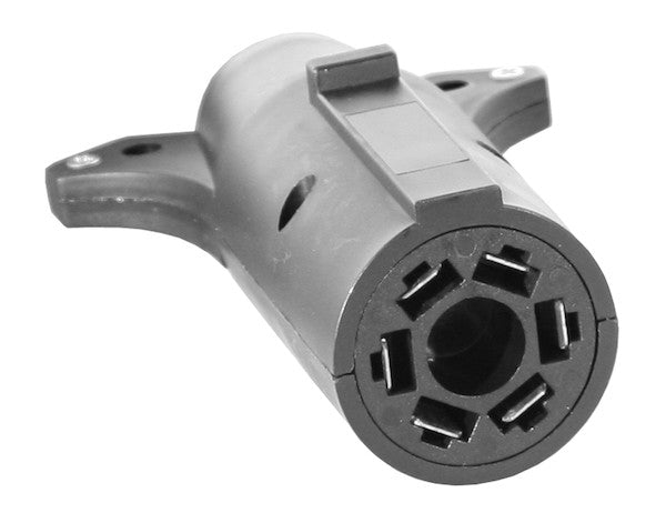 Load image into Gallery viewer, 7-Way Flat to 6-Way Round Plastic Trailer Connector Adapter
