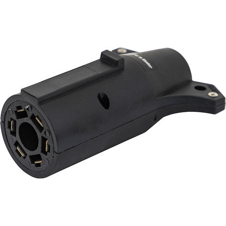 7-Way Flat to 6-Way Round Plastic Trailer Connector Adapter