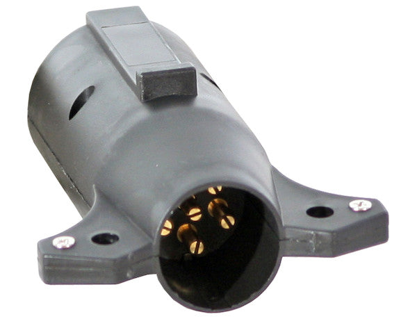 Load image into Gallery viewer, 7-Way Flat to 6-Way Round Plastic Trailer Connector Adapter
