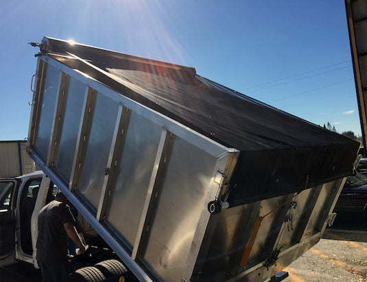 Aluminum Tarp System with Deflector Housing and Mesh Tarp 7-1/2 X 12 Foot