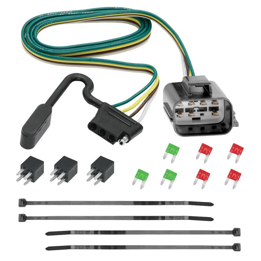 Tekonsha 4-Flat Trailer Hitch Wiring Harness — 2013-2017 Multi-Vehicle - TEK-118270 - Absolute Autoguard