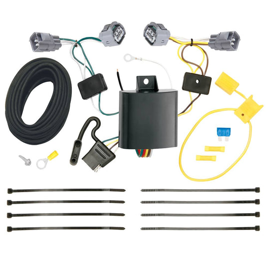 Tekonsha 4-Flat Trailer Hitch Wiring Harness — 2014-2018 Jeep Cherokee - TEK-118605 - Absolute Autoguard