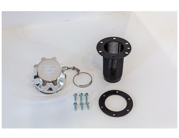 Load image into Gallery viewer, Chrome-Plated Polymer Filler-Strainer Breather Cap Assembly
