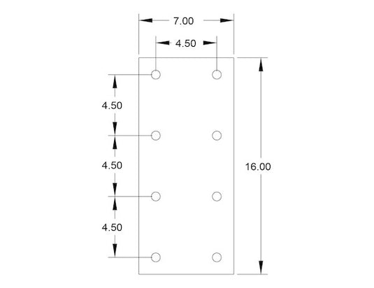 3/4 Inch Thick Trailer Nose Plate For Mounting Drawbar