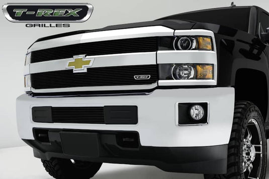 T-Rex Black Billet Grille Overlay — 2015-2019 Chevrolet Silverado 2500 HD/Silverado 3500 HD - TRE-21122B - Absolute Autoguard