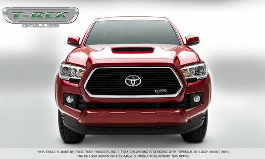 T-Rex Black Billet Grille Insert with Logo Recess — 2016-2023 Toyota Tacoma - TRE-6219411 - Absolute Autoguard