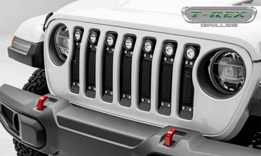 T-Rex Torch Black Mesh Lighted LED Grille — 2018-2023 Jeep Gladiator/Wrangler - TRE-6314931 - Absolute Autoguard