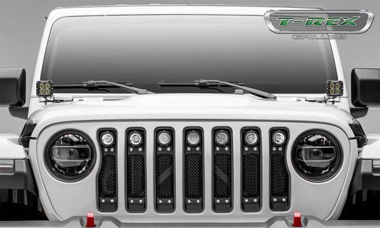 T-Rex Torch Black Mesh Lighted LED Grille — 2018-2023 Jeep Gladiator/Wrangler - TRE-6314931 - Absolute Autoguard