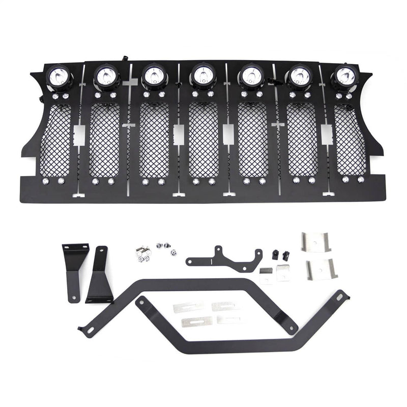 Load image into Gallery viewer, T-Rex Torch Black Mesh Lighted LED Grille — 2018-2023 Jeep Gladiator/Wrangler - TRE-6314931 - Absolute Autoguard
