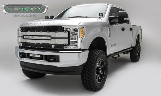 T-Rex Torch Black Mesh Lighted LED Grille — 2017-2019 Ford - TRE-6315483 - Absolute Autoguard