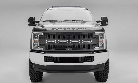 T-Rex Revolver Black Laser Mesh Lighted Grille — 2017-2019 Ford - TRE-6515631 - Absolute Autoguard