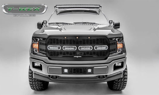 T-Rex Revolver Black Laser Mesh Lighted Grille — 2018-2020 Ford F-150 - TRE-6515791 - Absolute Autoguard
