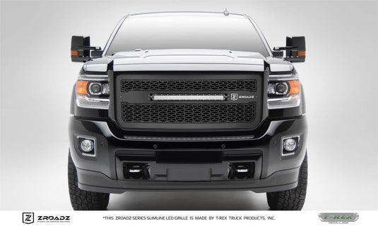 T-Rex LED Lighted Black Mesh Grille — 2015-2019 GMC Sierra 2500 HD/Sierra 3500 HD - TRE-Z312111 - Absolute Autoguard