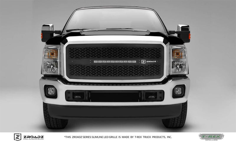 Load image into Gallery viewer, T-Rex LED Lighted Black Mesh Grille — 2011-2016 Ford F-250 Super Duty/F-350 Super Duty - TRE-Z315461 - Absolute Autoguard
