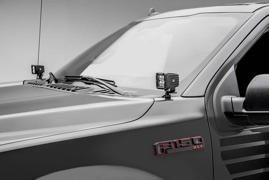 T-Rex Hood Hinge LED Bracket to Mount (2) 3" LED Pod Lights — 2018-2023 Ford F-150 - TRE-Z365711 - Absolute Autoguard