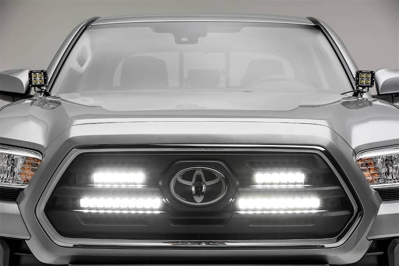 Load image into Gallery viewer, T-Rex Main Grille LED Light Bar Mounts — 2018-2022 Toyota Tacoma - TRE-Z419711-KIT - Absolute Autoguard

